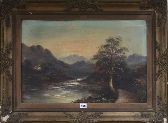 W. Collins, oil on canvas, Highland scene, 40 x 60cm